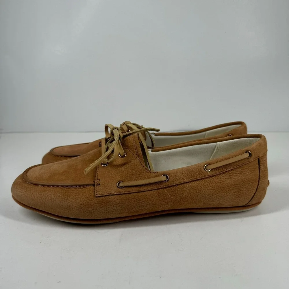 Cole Haan Women's US 9.5B Brown Leather Comfort Boat Moc Loafer Shoes W33652